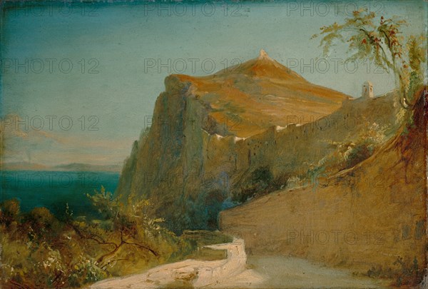 Rock of Tiberius, Capri. Artist: Blechen, Carl (1798-1840)