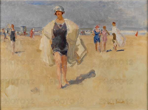 Lady on the Beach at Viareggio. Artist: Israëls, Isaac (1865-1934)