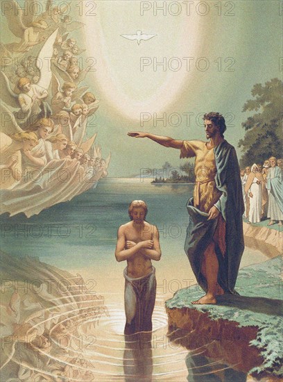 The Baptism of Christ. Artist: Gagarin, Grigori Grigorievich (1810-1893)