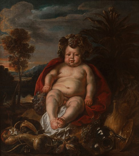 Bacchus as a child. Artist: Jordaens, Jacob (1593-1678)