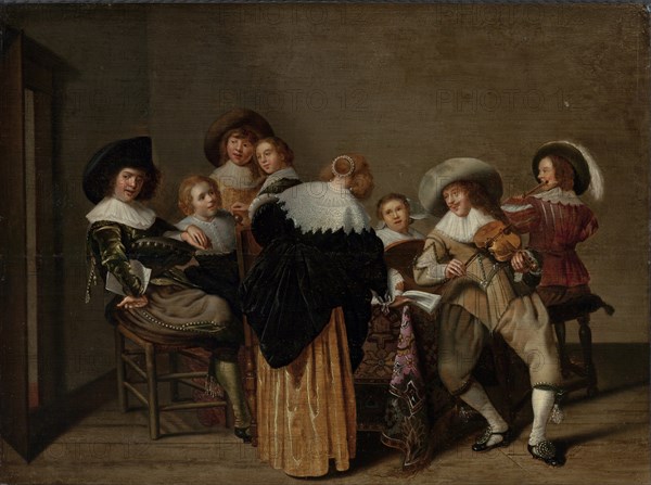 A Musical Party. Artist: Hals, Dirck (1591-1656)
