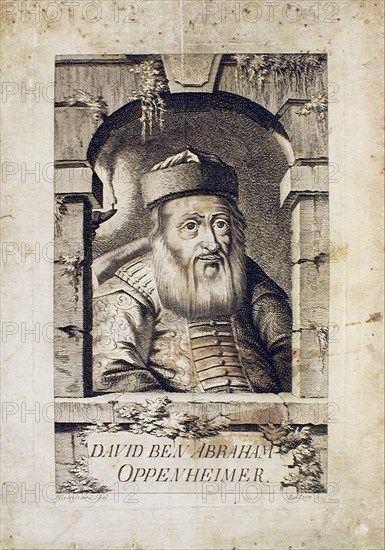 Portrait of David Oppenheim (1664-1736), chief rabbi of Prague. Artist: Balzer, Johann (1738-1799)