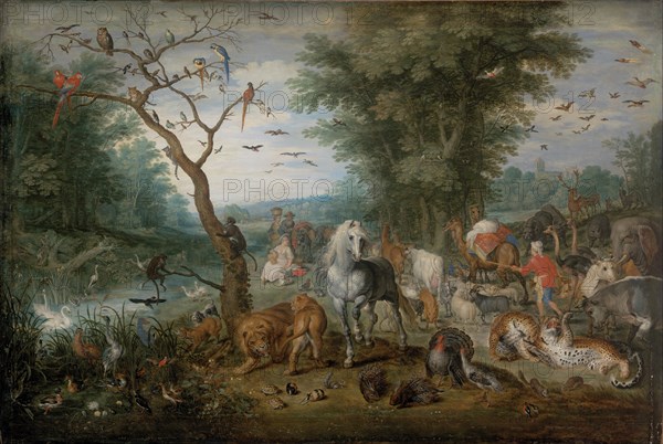 Paradise Landscape with Animals. Artist: Brueghel, Jan, the Younger (1601-1678)