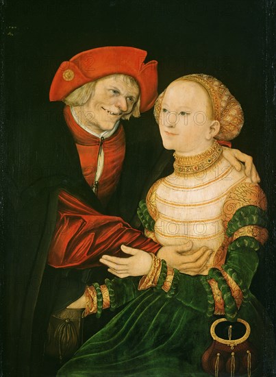 The Unequal Couple. Artist: Cranach, Lucas, the Elder (1472-1553)