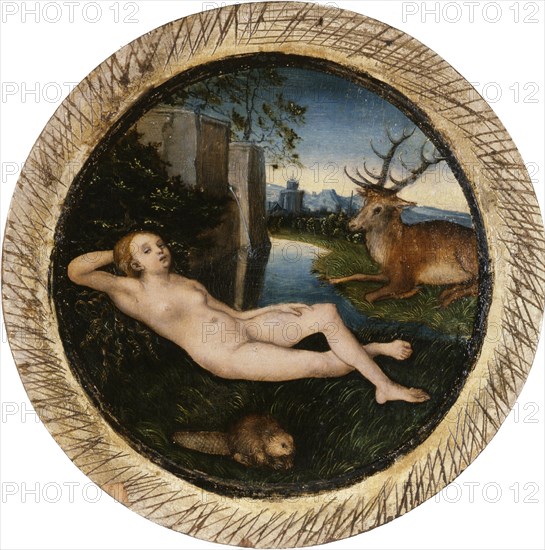 The Nymph of the spring. Artist: Cranach, Lucas, the Elder (1472-1553)