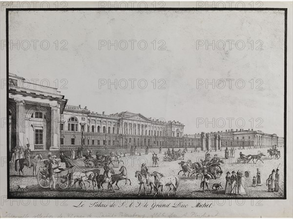 The Old Michael Palace in Saint Petersburg. Artist: Pluchart, Alexander (1777-1827)