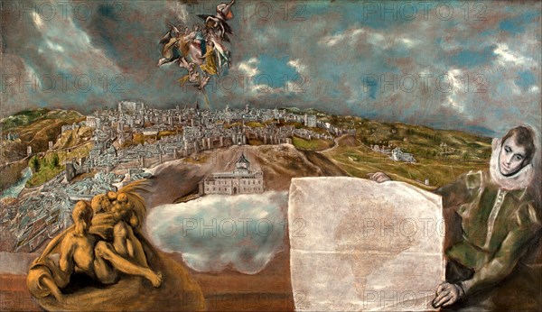 View and Plan of Toledo. Artist: El Greco, Dominico (1541-1614)