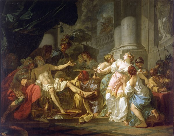 The death of Seneca. Artist: David, Jacques Louis (1748-1825)