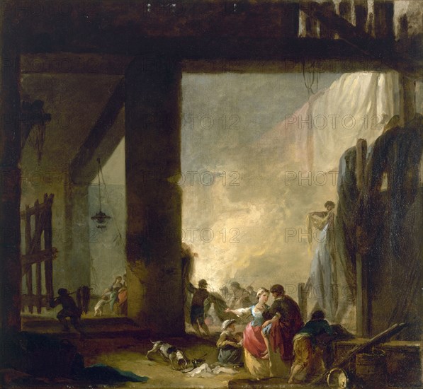 The Laundry. Artist: Robert, Hubert (1733-1808)