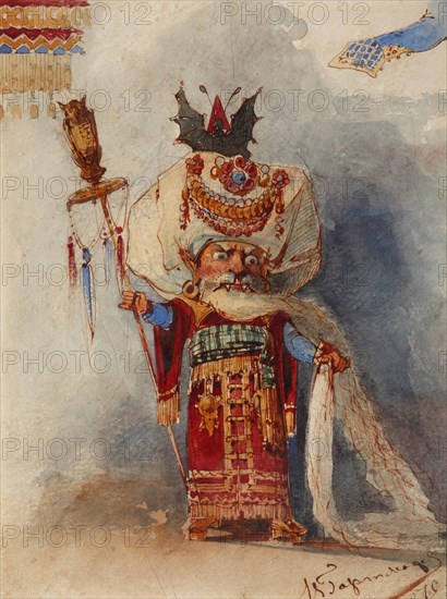 Chernomor. Costume design for the opera Ruslan and Lyudmila by M. Glinka. Artist: Hartmann, Viktor Alexandrovich (1834-1873)