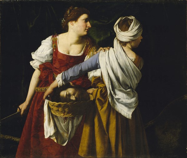 Judith and Her Maidservant with the Head of Holofernes. Artist: Gentileschi, Orazio (1563-1638)