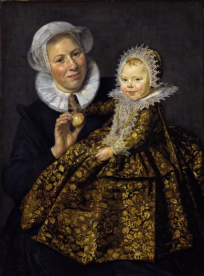 Catharina Hooft with her Nurse. Artist: Hals, Frans I (1581-1666)