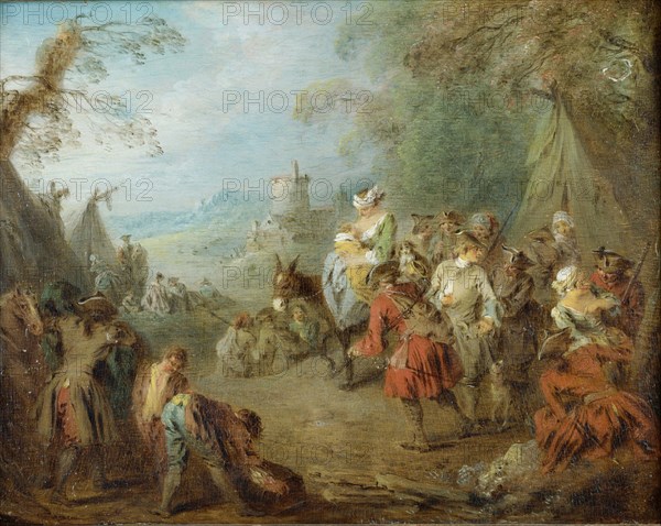 Encampment (Soldiers' Halt). Artist: Pater, Jean-Baptiste (1695-1736)