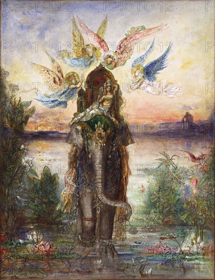 The Sacred Elephant (Péri). Artist: Moreau, Gustave (1826-1898)