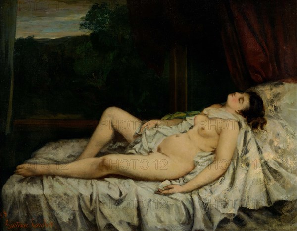 Sleeping Nude. Artist: Courbet, Gustave (1819-1877)