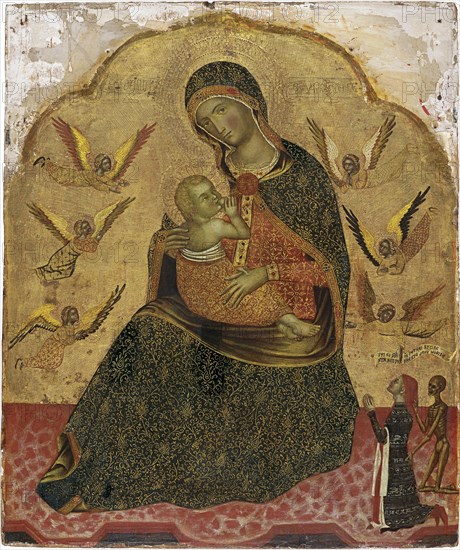 The Virgin of Humility with Angels and a Donor. Artist: Anonymous