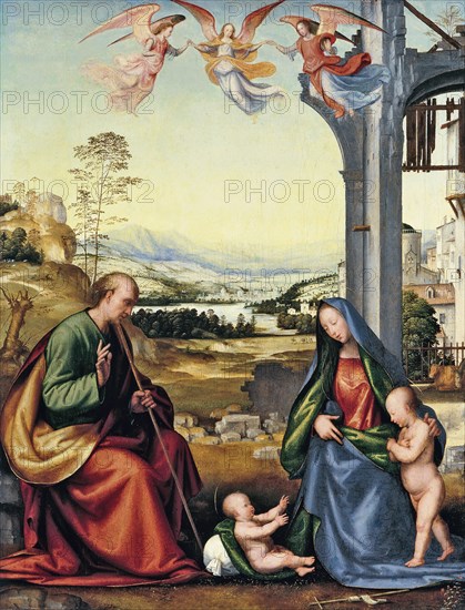 The Holy Family with John the Baptist. Artist: Bartolommeo, Fra (1472-1517)