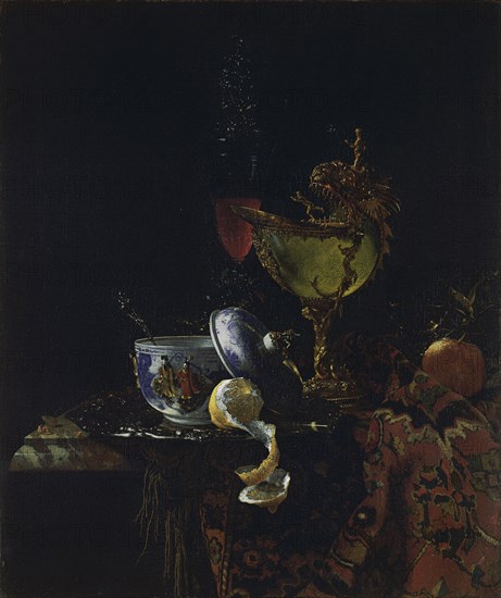 Still life with Nautilus Cup. Artist: Kalf, Willem (1619-1693)