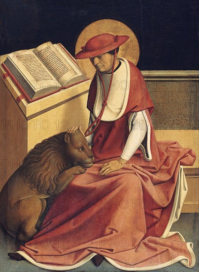 Saint Jerome as a Cardinal. Artist: Master of Grossgmain (active ca 1480-1490)