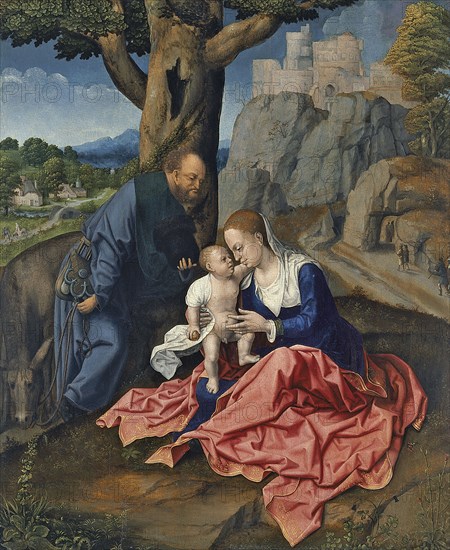 The Rest on the Flight into Egypt. Artist: Orley, Bernaert, van (1488-1541)