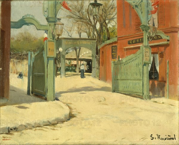 Entrance to the Park of the Moulin de la Galette. Artist: Rusiñol, Santiago (1861-1931)