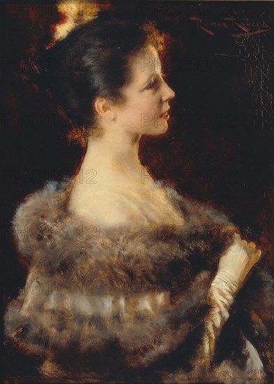 Woman in Evening Gown. Artist: Ribera, Romà (1876-1931)