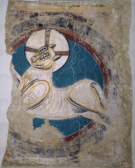 Apocalyptic Lamb (from Sant Climent de Taüll). Artist: Master of Tahull (Master of Sant Climent de Taüll) (active 12th century)