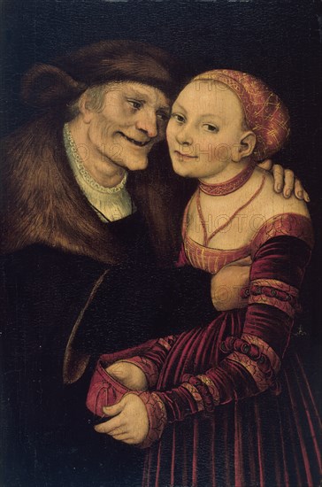 The Unequal Couple. Artist: Cranach, Lucas, the Elder (1472-1553)