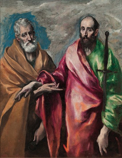 Saint Peter and Saint Paul. Artist: El Greco, Dominico (1541-1614)