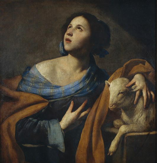 Saint Agnes. Artist: Stanzione, Massimo (ca. 1585-ca. 1658)