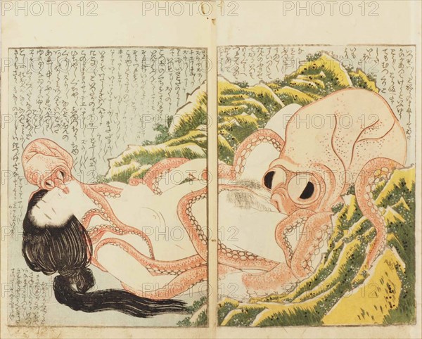 The Dream of the Fisherman's Wife. Artist: Hokusai, Katsushika (1760-1849)