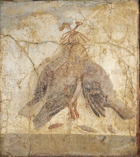 Still Life with the birds hanging from a nail. Artist: Roman master (Last third of 16th cen.)