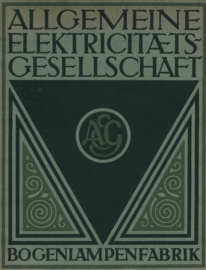 Title page of an AEG product brochure. Artist: Behrens, Peter (1868-1940)