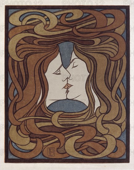 The Kiss. Artist: Behrens, Peter (1868-1940)