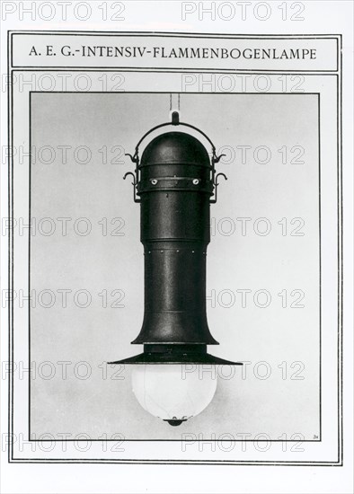 AEG Intensive Flame Arc Lamp. Artist: Behrens, Peter (1868-1940)