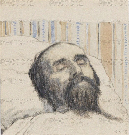 Malevich on his Deathbed. Artist: Klyun, Ivan Vassilyevich (1873-1942)