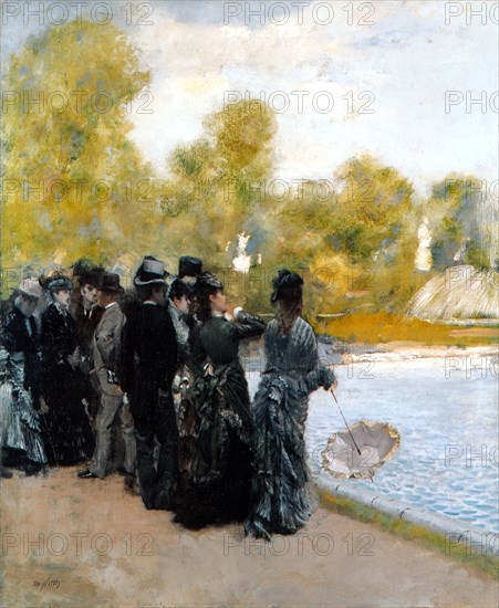 The Pool in the Jardin du Luxembourg. Artist: De Nittis, Giuseppe (1846-1884)