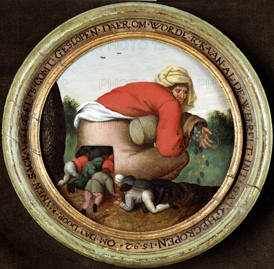 The Flatterers. Artist: Brueghel, Pieter, the Younger (1564-1638)