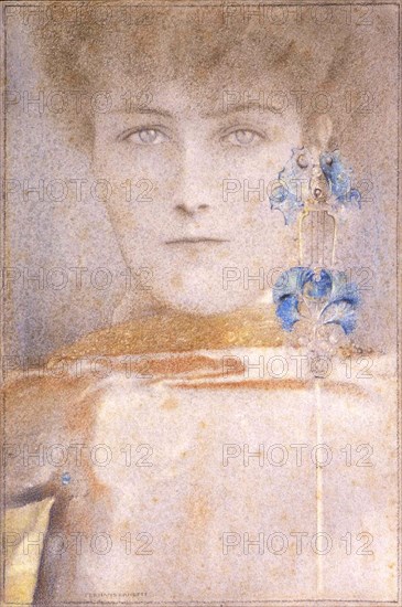 White mask. Artist: Khnopff, Fernand (1858-1921)