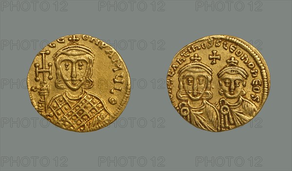 Solidus of Emperor Constantine V (751-775). Artist: Numismatic, Ancient Coins