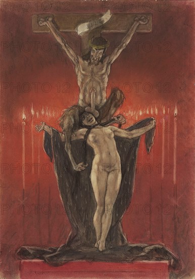 The Satanists (Calvary). Artist: Rops, Félicien (1833-1898)