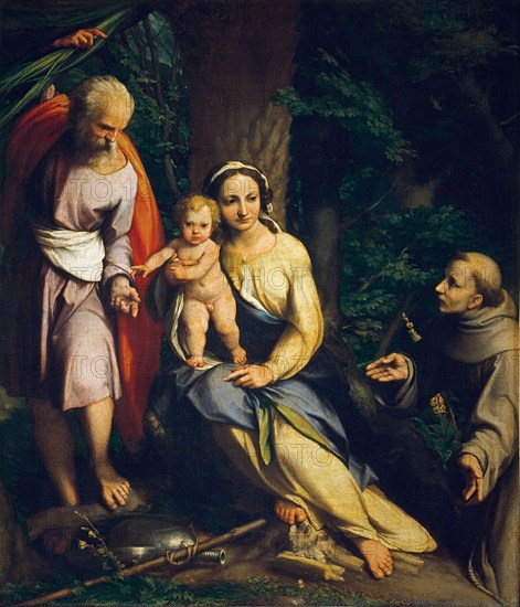 The Rest on the Flight into Egypt. Artist: Correggio (1489-1534)