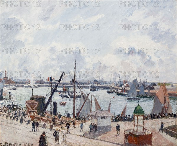 The Outer Harbour of Le Havre. Morning. Sun. Artist: Pissarro, Camille (1830-1903)