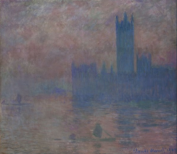 Monet, Le Parlement de Londres, effet de brouillard