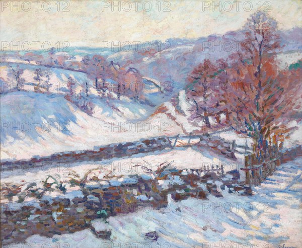 Snowy Landscape at Crozant. Artist: Guillaumin, Jean-Baptiste Armand (1841-1927)