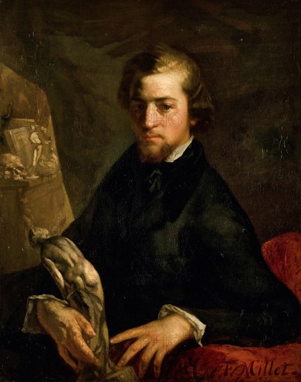 Portrait of Charles-André Langevin. Artist: Millet, Jean-François (1814-1875)