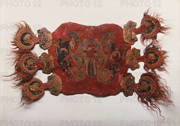 Saddle Cover. Artist: Ancient Altaian, Pazyryk Burial Mounds