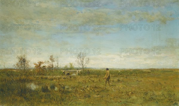 Hunters in Pont Long. Artist: Pokhitonov, Ivan Pavlovich (1850-1923)