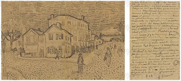 The Yellow House (The street), Letter to Theo from Arles, Saturday, 29 September 1888. Artist: Gogh, Vincent, van (1853-1890)