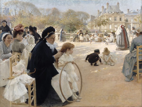 The Luxembourg Gardens, Paris. Artist: Edelfelt, Albert Gustaf Aristides (1854-1905)